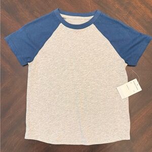 Blue and Gray Kids Baseball Tee Toddler Boy